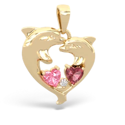 matching pendants - Dolphin Heart