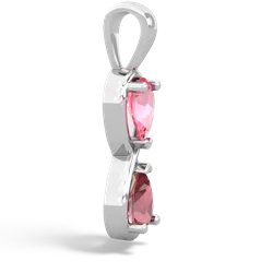 Lab Pink Sapphire Infinity 14K White Gold pendant P5050