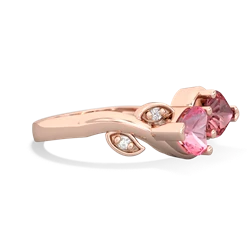 Lab Pink Sapphire Floral Elegance 14K Rose Gold ring R5790