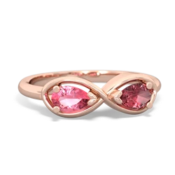 Lab Pink Sapphire Infinity 14K Rose Gold ring R5050