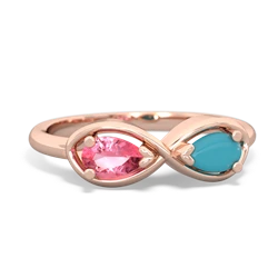 Lab Pink Sapphire Infinity 14K Rose Gold ring R5050