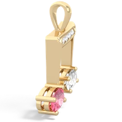 Lab Pink Sapphire Color Of Music 14K Yellow Gold pendant P3334