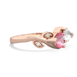 Lab Pink Sapphire Floral Elegance 14K Rose Gold ring R5790