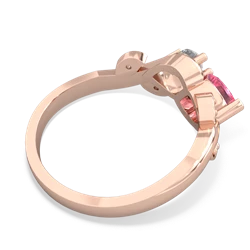 Lab Pink Sapphire Floral Elegance 14K Rose Gold ring R5790