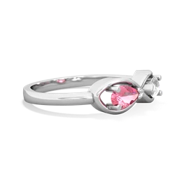 Lab Pink Sapphire Infinity 14K White Gold ring R5050