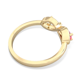 Lab Pink Sapphire Infinity 14K Yellow Gold ring R5050