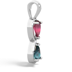 Ruby Infinity 14K White Gold pendant P5050