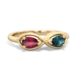 Ruby Infinity 14K Yellow Gold ring R5050