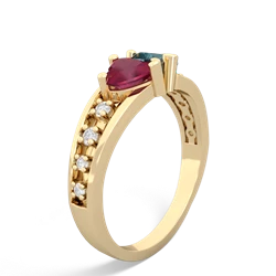 Ruby Heart To Heart 14K Yellow Gold ring R3342