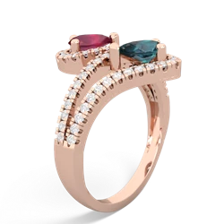 Ruby Diamond Dazzler 14K Rose Gold ring R3000