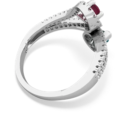 Ruby Diamond Dazzler 14K White Gold ring R3000