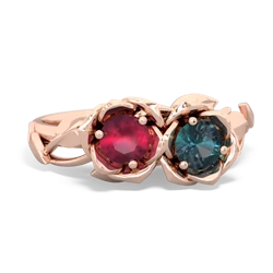 Ruby Rose Garden 14K Rose Gold ring R5510