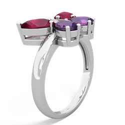 Ruby Butterfly 14K White Gold ring R2215