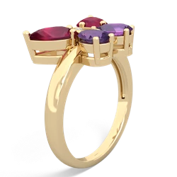 Ruby Butterfly 14K Yellow Gold ring R2215