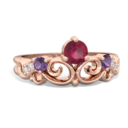 Ruby Crown Keepsake 14K Rose Gold ring R5740