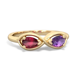 Ruby Infinity 14K Yellow Gold ring R5050