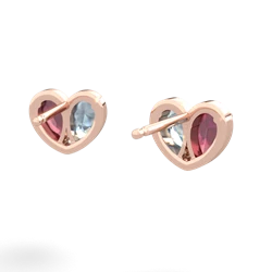 Ruby 'Our Heart' 14K Rose Gold earrings E5072