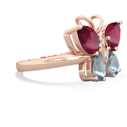 Ruby Butterfly 14K Rose Gold ring R2215