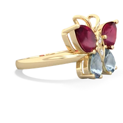 Ruby Butterfly 14K Yellow Gold ring R2215