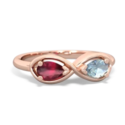 Ruby Infinity 14K Rose Gold ring R5050