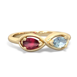 Ruby Infinity 14K Yellow Gold ring R5050