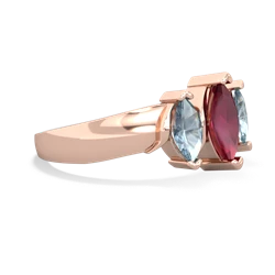 Ruby Three Peeks 14K Rose Gold ring R2433