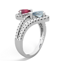 Ruby Diamond Dazzler 14K White Gold ring R3000