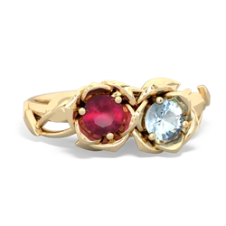 Ruby Rose Garden 14K Yellow Gold ring R5510