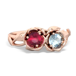 Ruby Rose Garden 14K Rose Gold ring R5510