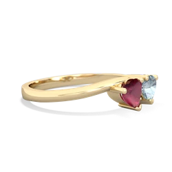 Ruby Sweethearts 14K Yellow Gold ring R5260