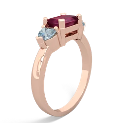 Ruby Three Stone 14K Rose Gold ring R5235