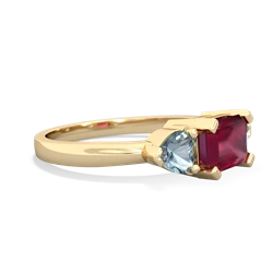 Ruby Three Stone 14K Yellow Gold ring R5235