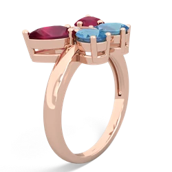 Ruby Butterfly 14K Rose Gold ring R2215