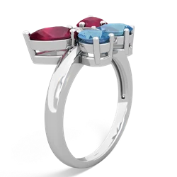 Ruby Butterfly 14K White Gold ring R2215