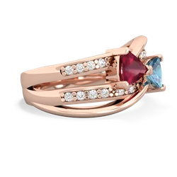 Ruby Bowtie 14K Rose Gold ring R2360