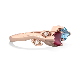 Ruby Floral Elegance 14K Rose Gold ring R5790