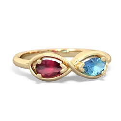 Ruby Infinity 14K Yellow Gold ring R5050