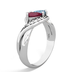 Ruby Summer Winds 14K White Gold ring R5342