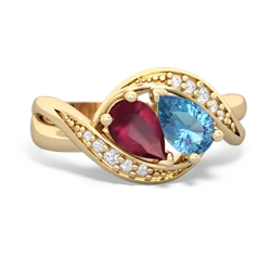 Ruby Summer Winds 14K Yellow Gold ring R5342