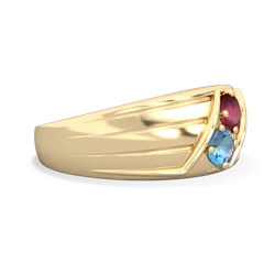 Ruby Men's Streamline 14K Yellow Gold ring R0460