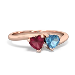 Ruby Sweethearts 14K Rose Gold ring R5260