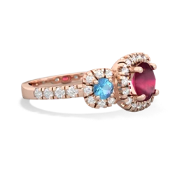 Ruby Regal Halo 14K Rose Gold ring R5350