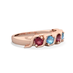 Ruby Anniversary Band 14K Rose Gold ring R2089