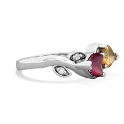 Ruby Floral Elegance 14K White Gold ring R5790