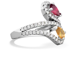 Ruby Diamond Dazzler 14K White Gold ring R3000