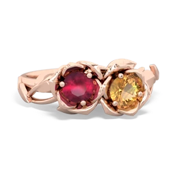 Ruby Rose Garden 14K Rose Gold ring R5510