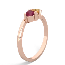 Ruby Sweethearts 14K Rose Gold ring R5260