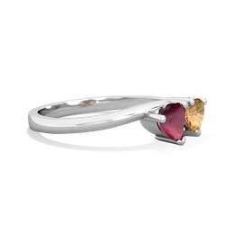 Ruby Sweethearts 14K White Gold ring R5260