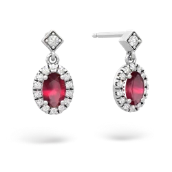 matching earrings - Antique-style Halo