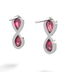 Ruby Infinity 14K White Gold earrings E5050
